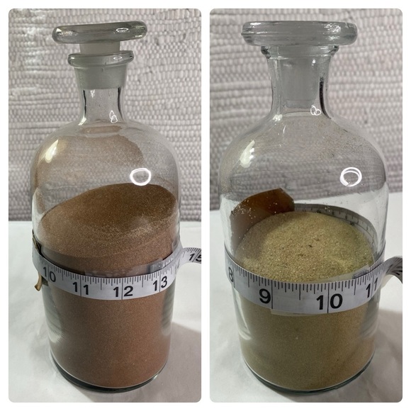 Set of Two French Style Glass Apothecary Bottles with glass stoppers. - Picture 6 of 14